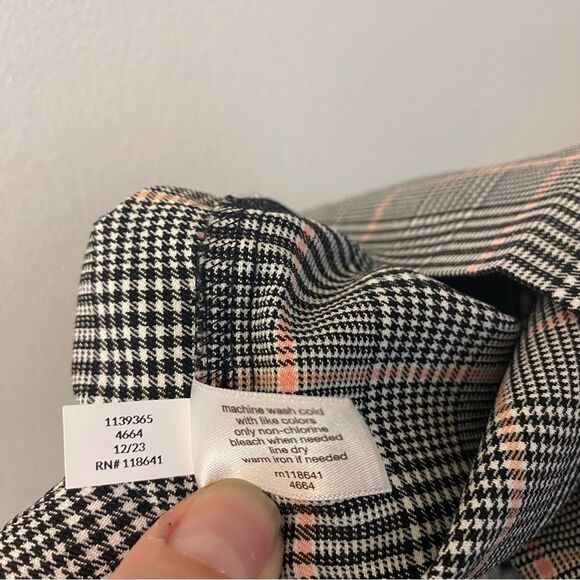 Lane Bryant Slim Capri 4-Season Pant black glen plaid stretch crop trousers 22 - Picture 7 of 12